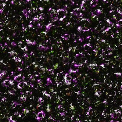 Spray Painted Glass Seed Beads SEED-F005-07A-04-1
