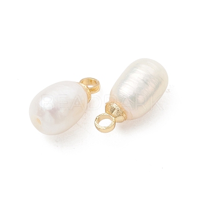 Natural Cultured Freshwater Pearl Pendants PALLOY-JF05438-01-1