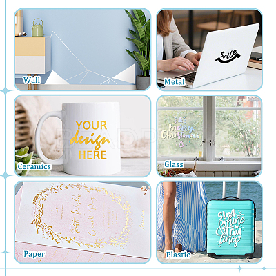 PVC Self-Adhesive Stickers DIY-WH0591-400B-1