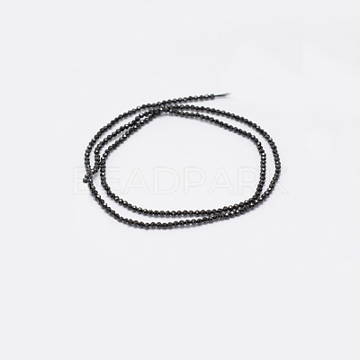 Natural Black Spinel Beads Strands G-E351-01-1