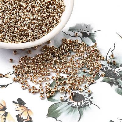 Electroplate 12/0 Glass Seed Beads X-SEED-Q003-01-1