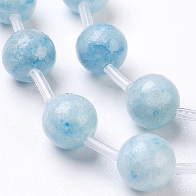 Natural Dyed Marble Beads Strands G-I203-A-10mm-1-1