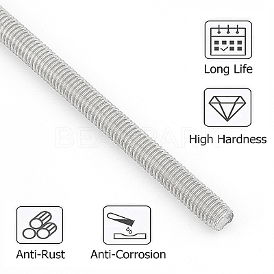304 Stainless Steel M5 Full Screw Threaded Rod FIND-WH0290-51P-1