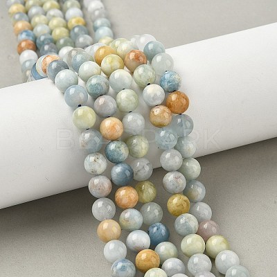 Natural Aquamarine Beads Strands G-D327-A01-8mm-1