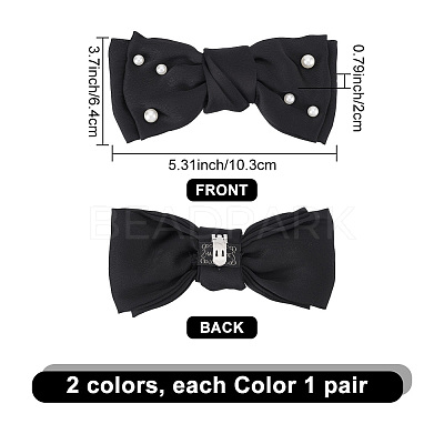 4Pcs 2 Colors Polyester Bowknot Shoe Decorations FIND-PH0010-26-1