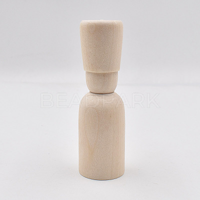 Unfinished Wooden Peg Dolls DOLL-PW0002-019-1