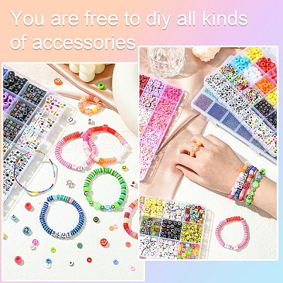 DIY Handmade Polymer Clay & Glass Seed Beads Bracelets Making Kits DIY-YW0011-15-1