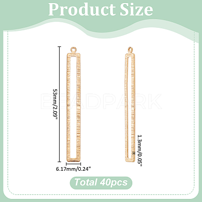 40Pcs Brass Big Pendants KK-WR0001-89-1