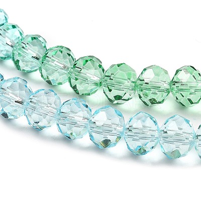 Transparent Painted Glass Beads Strands X1-DGLA-A034-T8mm-A16-1