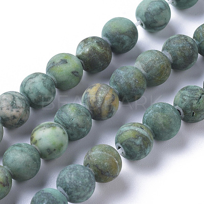 Natural Map Stone Picasso Jasper Beads Strands G-F668-18-8mm-1