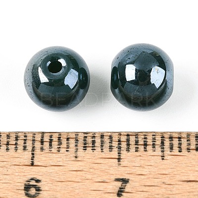 Electroplate Round Glass Beads Strands EGLA-T029-07A-1