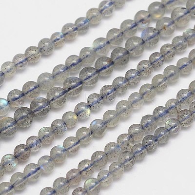 Natural Labradorite Round Bead Strands X-G-M263-A-03-1