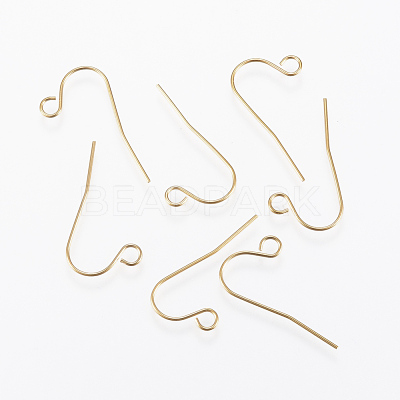 Ion Plating(IP) 304 Stainless Steel Earring Hooks STAS-E145-08G-1