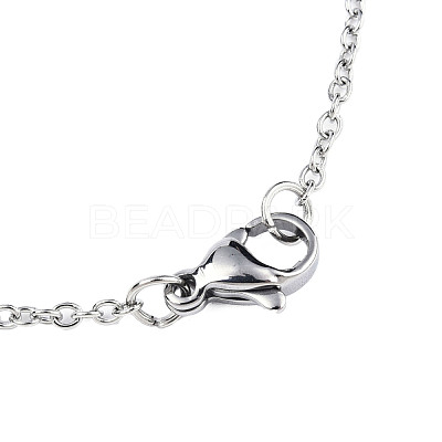Non-Tarnish 201 Stainless Steel Origami Pendant Necklaces NJEW-T009-JN090-1-40-1