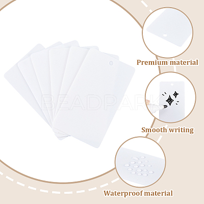 100Pcs Rectangle PP Plastic Price Tags CDIS-SP0001-39-1