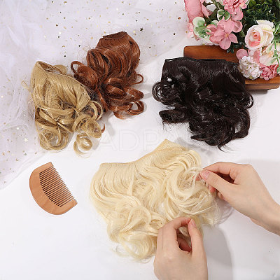 4Pcs 4 Colors PP Doll Wig Long Curly Hair DIY-GL0006-20C-1