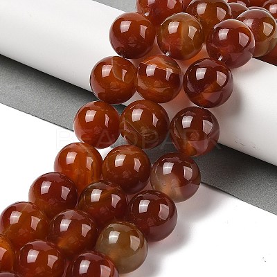 Natural Red Agate(Dyed & Heated) Beads Strands G-H087-A01-20MM-1