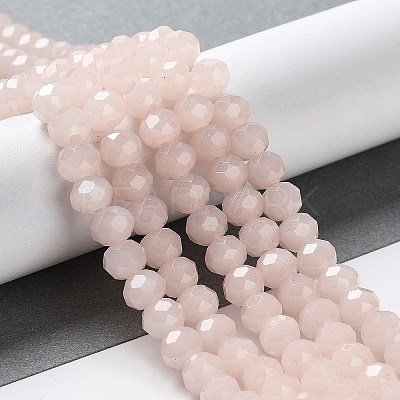 Baking Paint Imitation Jade Glass Bead Strands DGLA-A034-J6MM-A41-1
