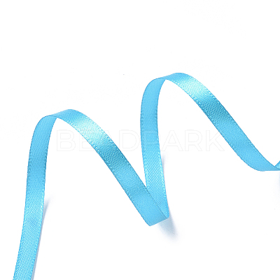 1/4 inch(6mm) Deep Sky Blue Satin Ribbon X-RC6mmY047-1