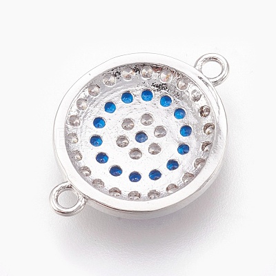 Brass Micro Pave Cubic Zirconia Links ZIRC-O026-06P-NR-1