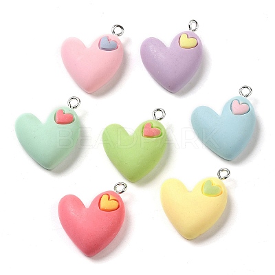 Opaque Resin Pendants X-RESI-A028-02-1
