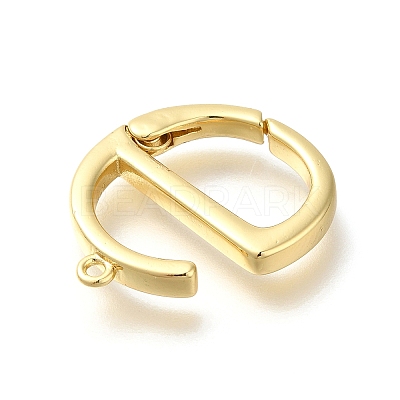 Rack Plating Brass Spring Gate Rings KK-Z086-53G-01-1