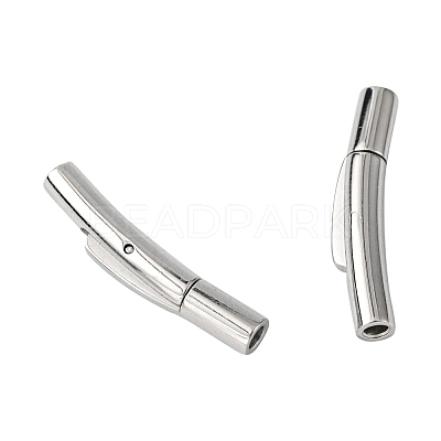 Tarnish Resistant Column 304 Stainless Steel Bayonet Necklace Clasps STAS-O035-05-1