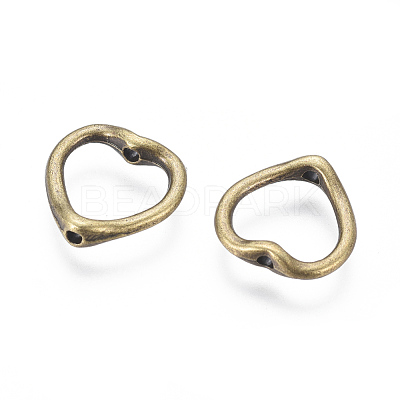 Tibetan Style Heart Bead Frames MLF11198Y-NF-1