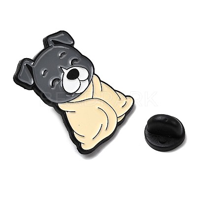 Bulldog with Blanket Enamel Pins LS-JEWB-I055-04EB-04-1