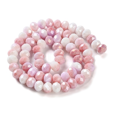 Electroplate Glass Beads Strands LAMP-S068-02E-1