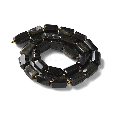 Natural Golden Sheen Obsidian Beads Strands G-N327-06-40-1