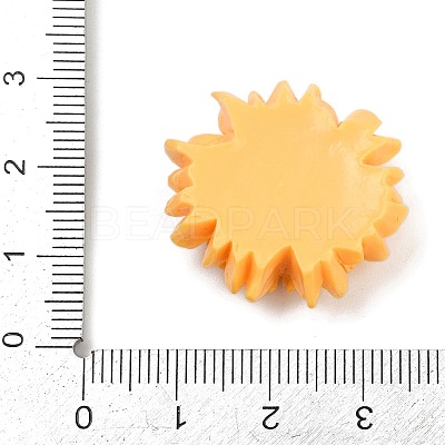 Opaque Resin Flowers Cabochons RESI-R463-02A-1