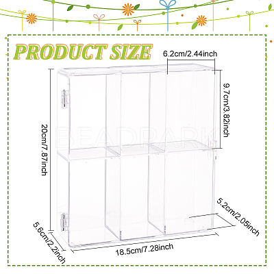 2-Tier Transparent Acrylic Desktop Minifigure Display Case ODIS-WH0034-13-1