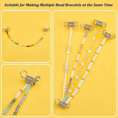 6Pcs 201 Stainless Steel Mini Spring Bead Clamps for Beading Jewelry Making TOOL-UN0001-44-1