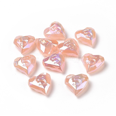 Opaque Acrylic Beads OACR-A010-08B-1