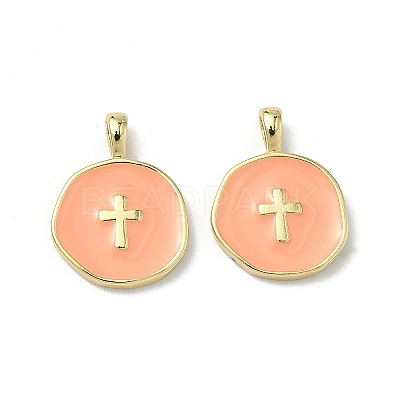 Brass Enamel Pendants KK-G417-01LG-01-1