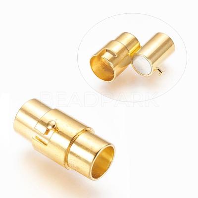 Brass Locking Tube Magnetic Clasps MC076-G-1