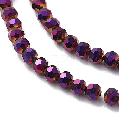 Electroplate Glass Beads Strands EGLA-K015-09E-1