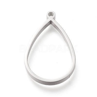 Non-Tarnish 304 Stainless Steel Open Back Bezel Polishing Pendants LS-STAS-K208-14-1