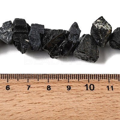 Natural Black Tourmaline Beads Strands G-I283-F12-1
