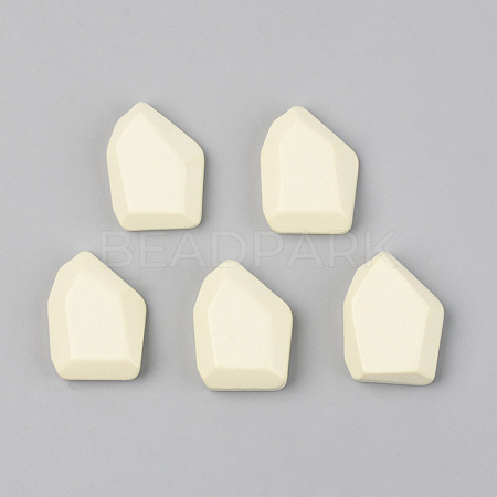 Painted Natural Wood Cabochons WOOD-T021-48A-1