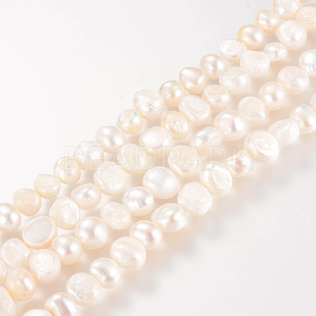 Natural Cultured Freshwater Pearl Beads Strands X-A02SB015-1