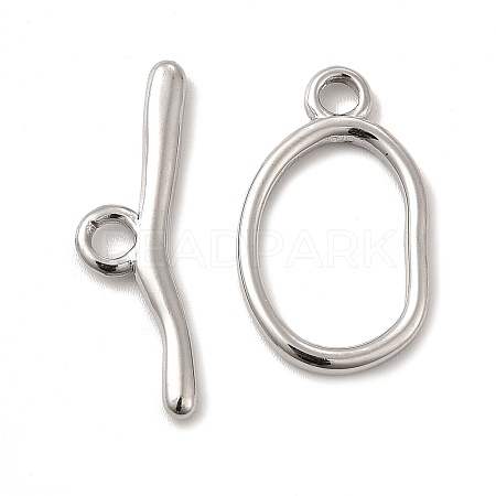 Non-Tarnish 304 Stainless Steel Toggle Clasps STAS-F290-06P-1