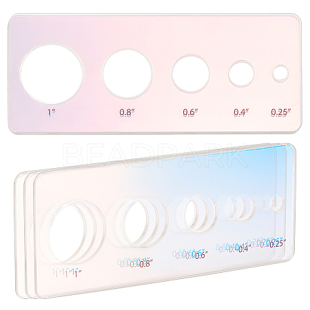 Acrylic Measuring Tool for Doll Craft Eyes TOOL-WH0155-110A-01-1