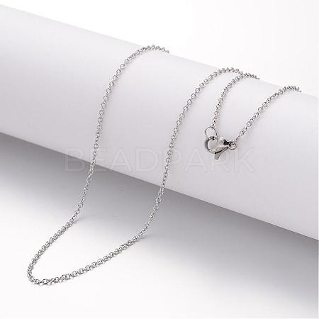 304 Stainless Steel Necklace Making MAK-K004-18P-1