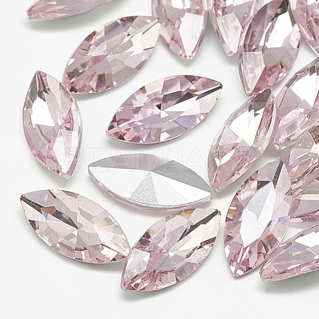 Pointed Back Glass Rhinestone Cabochons RGLA-T083-6x12mm-10-1