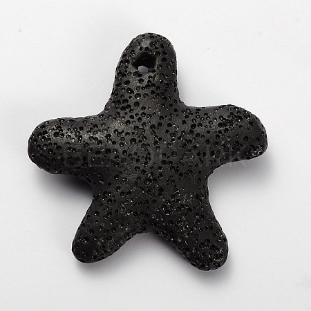 Synthetic Lava Rock Big Starfish/Sea Stars Pendants G-O025-05E-1