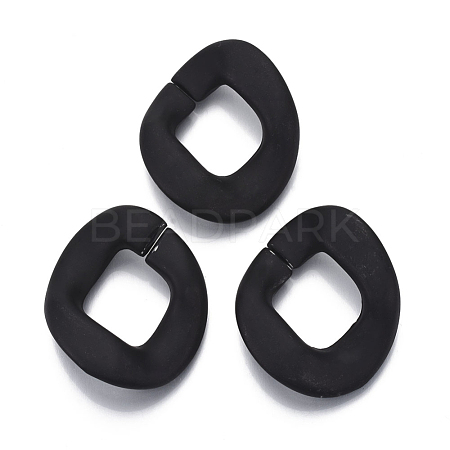 Spray Painted CCB Plastic Linking Rings CCB-R104-01C-01-1