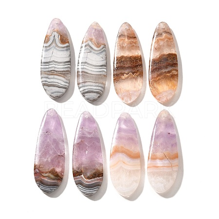 Natural Amethyst Lace Agate Pendants G-A244-07E-1
