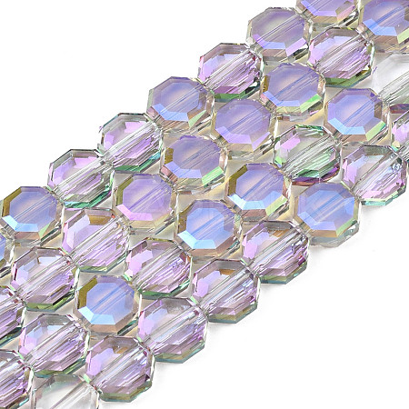 Electroplate Translucent Glass Beads Strands EGLA-N002-27-D01-1